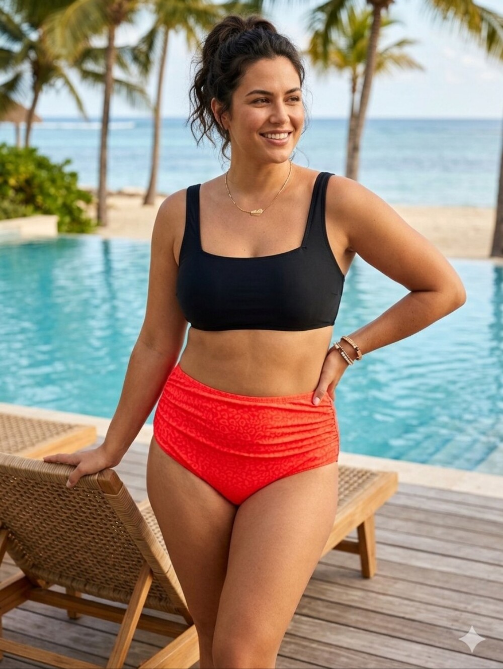 Kiava Ruched High Rise Bottoms - Swim